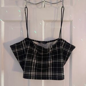 SHEIN Plaid Crop Top
